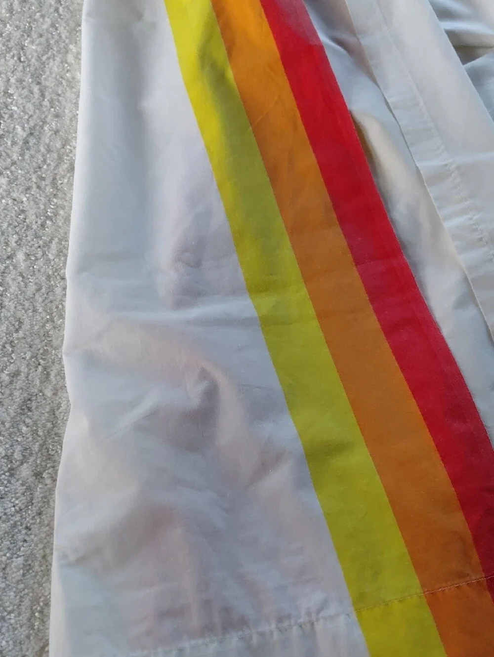 Rainbow Stripe Small Sheet Accent White with Multicolor Stripes 41